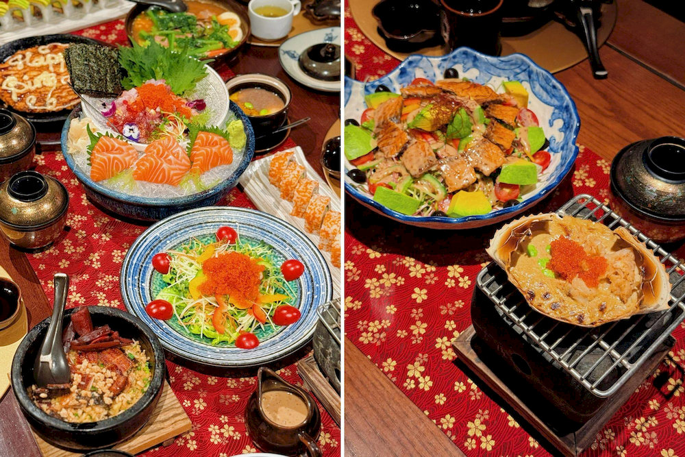 The menu at New Sake includes Japanese traditional food like grilled crab, Unadon (the grilled eel rice bowl)